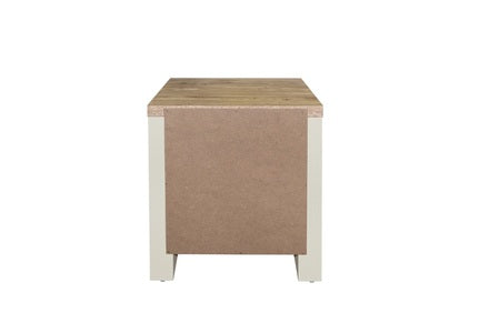 1 Drawer Lamp Table Cream & Oak