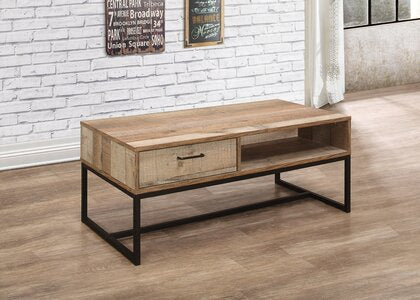 1 Drawer Coffee Table Brown