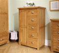 1 Door 5 Drawer Wardrobe Oak