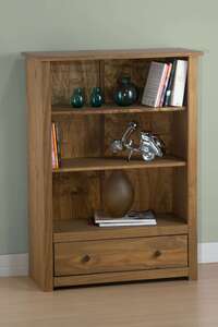1 Drawer Bookcase Distressed Pine